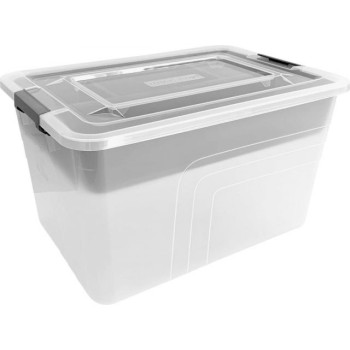 Ящик для хранения с лотком, 8 л., Bergen,  305х215х184 мм., натуральный, PLAST TEAM