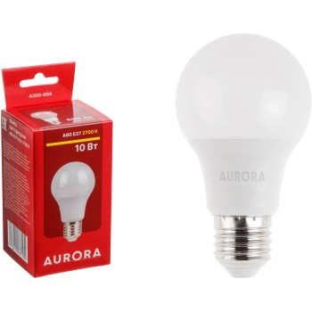 Лампа светодиодная A60 СТАНДАРТ 10Вт 230В E27 2700K AURORA