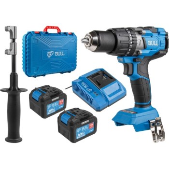 Аккум. дрель-шуруповерт BULL SR 1805 XLTpro, 2х6 А*ч, БЕСЩЕТ., 18 В, 120 Н*м, БЗП(мет.) 13 мм