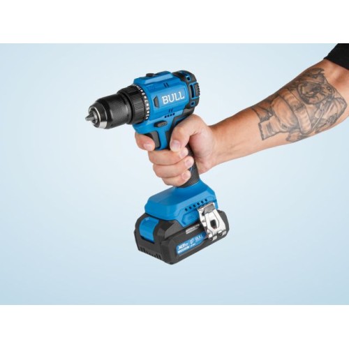 Аккум. дрель-шуруповерт BULL SR 1803, 2x2 А*ч, 45 Н*м, БЗП 10 мм