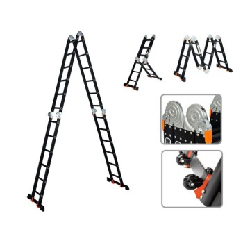 Лестница алюм. многофункц.4х6 ступ.(стрем.-332см,лестн.-690см) 17,0кг BLACK LINE STARTUL (ST9930-06)