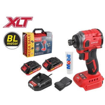 Аккум. ударный гайковерт/винтоверт WORTEX CWR 0218 XLT 2x2 А*ч, БЕСЩЕТ., 18 В, 220 Н*м
