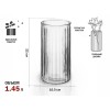 Ваза для цветов, стеклянная, 22х10,5 см., серия Brilliance, PERFECTO LINEA