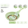 Сковорода ф 24х5.5 см, алюм., антиприг. покр., серия Cook&Fun, зеленая, PERFECTO LINEA