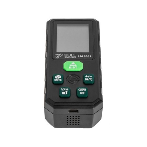 Дальномер лазерный BULL LM 8001 в кор. Проекция креста (зеленый), 0,08 – 80 м, +- 2 мм