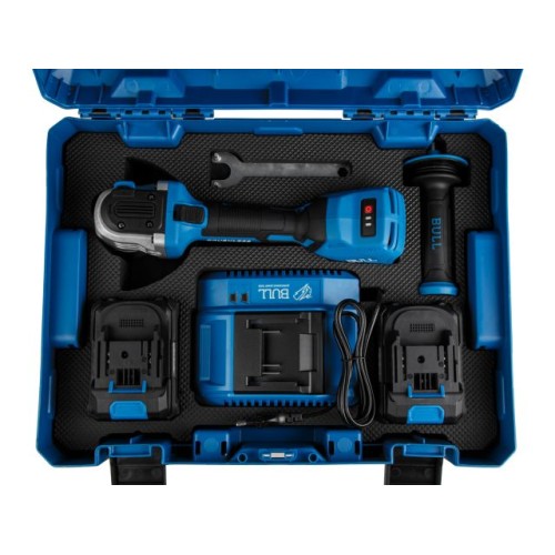 Аккум. углошлифмашина BULL CSG 1812-1 SR 2x6 Ач, 125 мм, рег. об