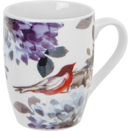 Кружка керамическая, 360 мл., FLOWER BIRD-3, PERFECTO LINEA