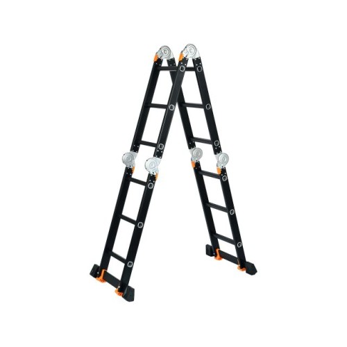 Лестница алюм. многофункц.4х3 ступ.(стрем.-175см,лестн.-355см) 12,3кг BLACK LINE STARTUL (ST9930-03)