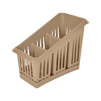Сушилка для столовых приборов, 200х120х160 мм., шоколадный мокко, PLAST TEAM