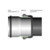 Манжета переходная D124x110 черная AV Engineering