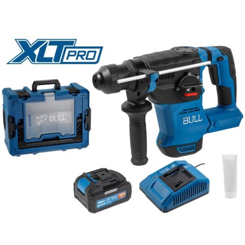 Аккум. перфоратор BULL CBH 1826 Xcase, XLTpro, БЕСЩЕТ., 18 В, 2.6 Дж, 26 мм, 1x4 А*ч, з/у