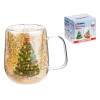 Кружка стеклянная с двойными стенками, 380 мл, серия CHRISTMAS-1, PERFECTO LINEA