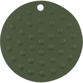 Коврик под горячее силиконовый, круглый, 17.5 х 0.2 см, NATURAL GREEN, PERFECTO LINEA