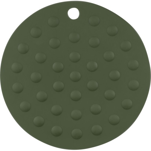 Коврик под горячее силиконовый, круглый, 17.5 х 0.2 см, NATURAL GREEN, PERFECTO LINEA
