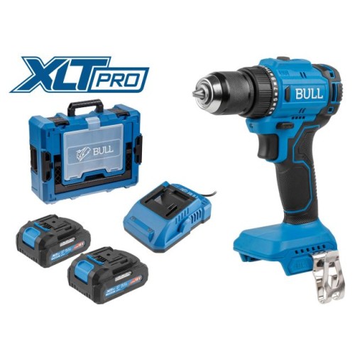 Аккум. дрель-шуруповерт BULL SR 1803, 2x2 А*ч, 45 Н*м, БЗП 10 мм