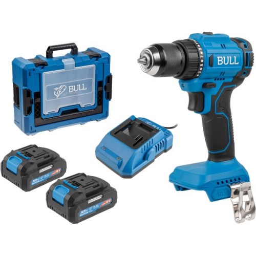 Аккум. дрель-шуруповерт BULL SR 1803, 2x2 А*ч, 45 Н*м, БЗП 10 мм