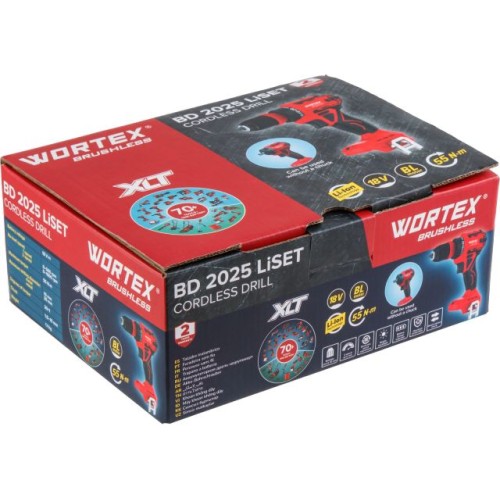 Аккум. дрель-шуруповерт WORTEX BD 2025 LiSET, 55 Н*м, БЗП 10 мм
