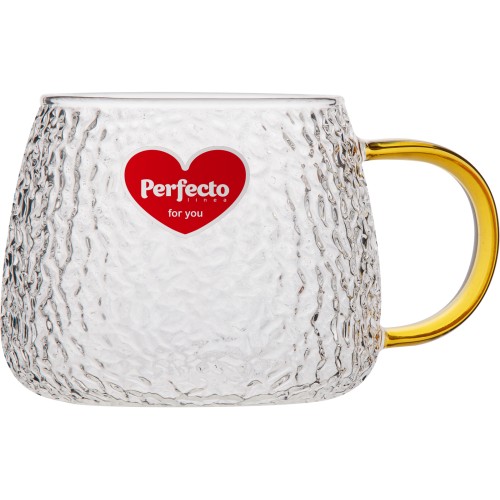 Кружка стеклянная, 450 мл, серия SYMPHONY GOLDEN, PERFECTO LINEA