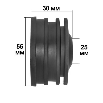 Манжета переходная D50x25 черная AV Engineering