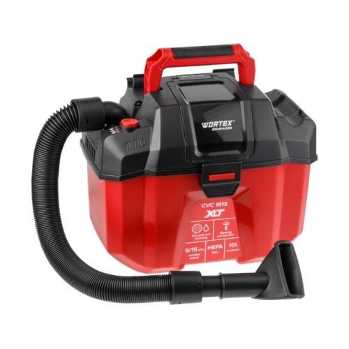 Аккум. пылесос WORTEX CVC 1815, 9-15 кПа, 10 л, строительный