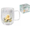 Кружка стеклянная с двойными стенками, 380 мл, серия EASTER-2, PERFECTO LINEA