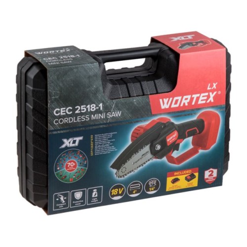 Аккум. мини-пила WORTEX LX CEC 2518-1 в чем. ALL1 XLT SET 18В, 12.5 см