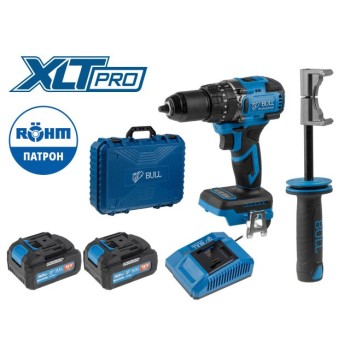 Аккум. дрель-шуруповерт BULL SR 1806 R-series XLTpro БЕСЩЕТ., Удар., 18 В, 80 Н*м, 2х4 А*ч