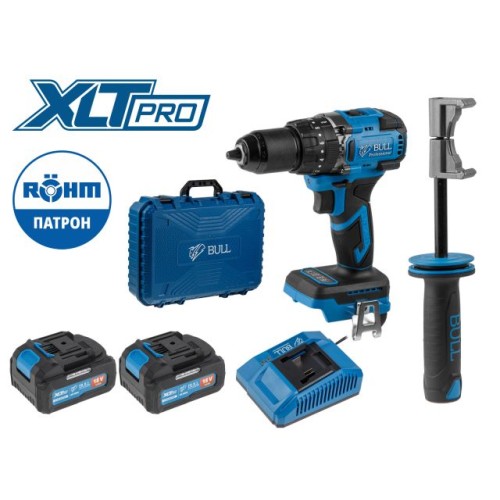 Аккум. дрель-шуруповерт BULL SR 1806 R-series, Удар., 80 Н*м, 2х4 А*ч