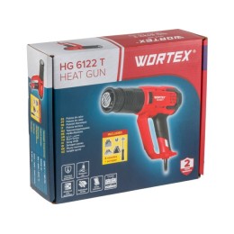 Термовоздуходувка WORTEX HG 6122 T + набор сопл 2000 Вт, 3 режима., 60-600 °С