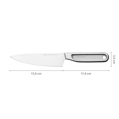Нож поварской малый 13,5 см цельнометаллический All Steel Fiskars