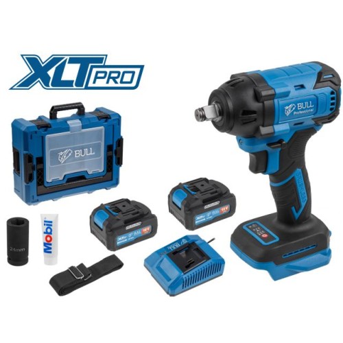 Аккум. ударный гайковерт BULL SC 1804 Xcase, XLTpro, БЕСЩЕТ., 18 В, 400 Н*м, 1/2
