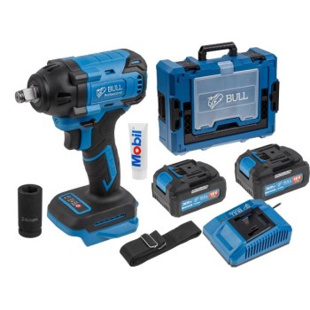 Аккум. ударный гайковерт BULL SC 1804 Xcase, XLTpro, БЕСЩЕТ., 18 В, 400 Н*м, 1/2