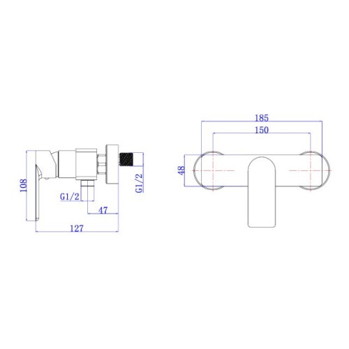 Смеситель для душа (SUS 304) D35, серия LES  AV Engineering