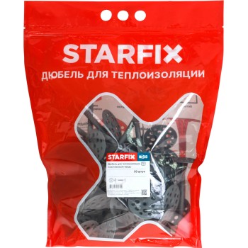 Дюбель для теплоизоляции 10х180 мм с пласт. гвоздем (30 шт в дой-паке) STARFIX