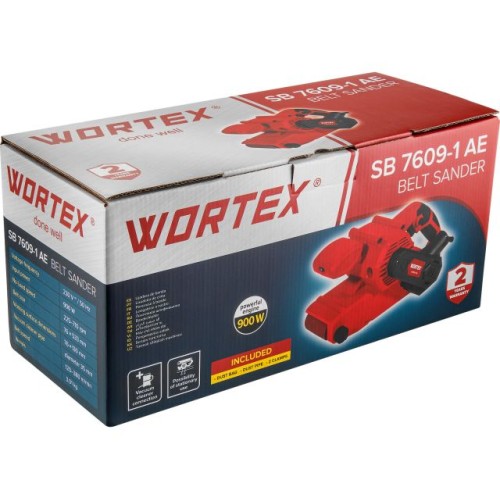 Ленточная шлифмашина Wortex SB 7609-1 AE 900 Вт, лента 76х533 мм, крепление к столу