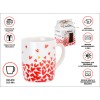 Кружка керамическая, в кор., 350 мл., LOVE HEARTS-4, PERFECTO LINEA