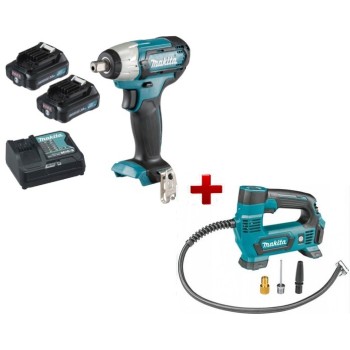 Аккум. ударный гайковерт MAKITA CXT TW 141 DWAE в чем. + АКЦИЯ Аккум. компрессор MP 100 DZ