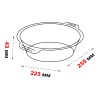 Форма из жаропрочного стекла, 1.0 л, круглая, 255х223х43 мм, PERFECTO LINEA