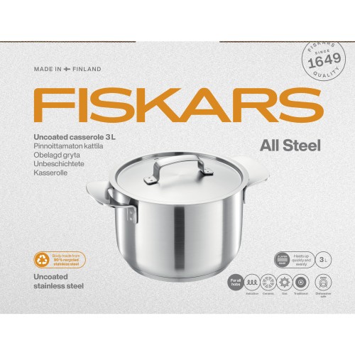Кастрюля 3л All Steel Fiskars
