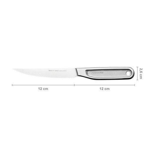 Нож для томатов 12 см цельнометаллический All Steel Fiskars