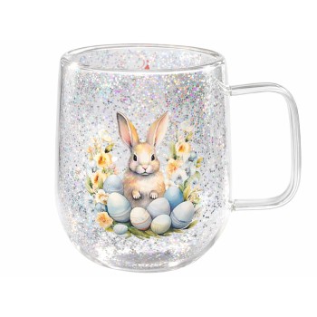 Кружка стеклянная с двойными стенками, 380 мл, серия EASTER-1, PERFECTO LINEA