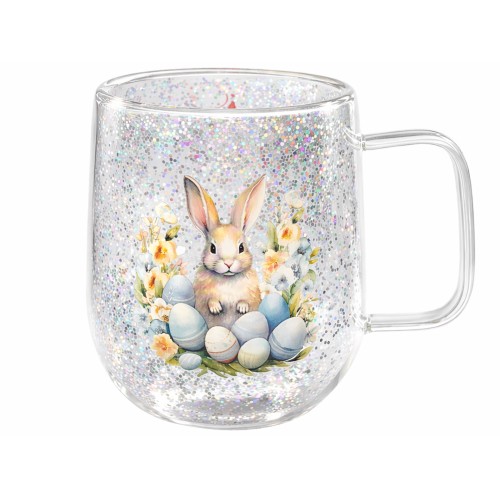 Кружка стеклянная с двойными стенками, 380 мл, серия EASTER-1, PERFECTO LINEA