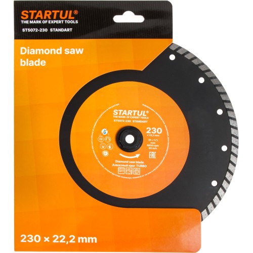 Алмазный круг 230х22 мм универс. Turbo STARTUL STANDART