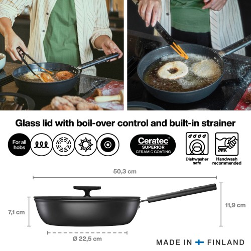 Сотейник с крышкой 28см Hard Face FISKARS