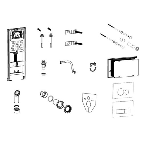 Инсталляционный сет 3 в 1 с кнопкой 301, AV Engineering