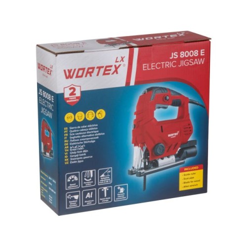 Лобзик электрический WORTEX LX JS 8008 E 800 Вт, пропил до 80 мм, алюм.под