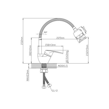 Смеситель для кухни (Lt) D40, серия ROM AV Engineering