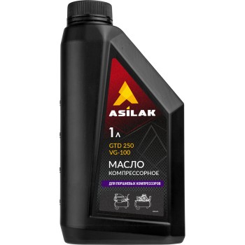 Масло минеральное компрессорное ASILAK GTD 250 VG-100, 1 л