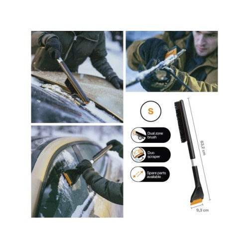 Щетка для снега 63см со скребком Plus FISKARS
