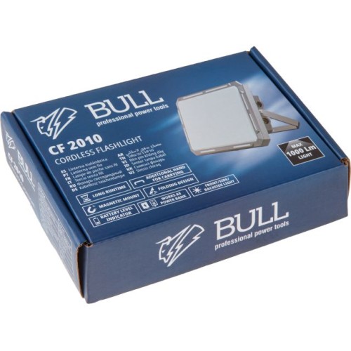 Фонарь светодиодный аккумуляторный BULL CF 2010 в кор. 200-1000 Лм, 10+ режимов, магнит